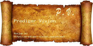 Prediger Vivien névjegykártya